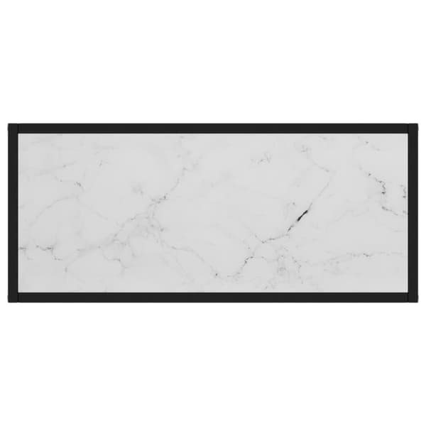 vidaXL Konsolipöytä valkoinen 80x35x75 cm karkaistu lasi