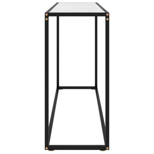 vidaXL Konsollbord hvit 120x35x75 cm herdet glass