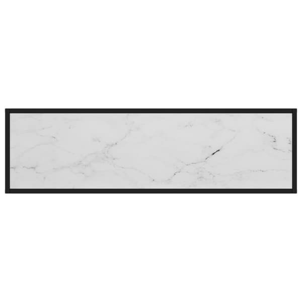vidaXL Konsollbord hvit 120x35x75 cm herdet glass