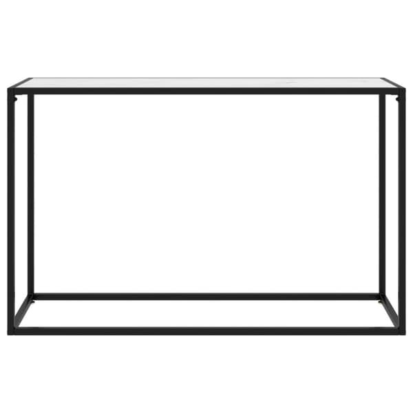 vidaXL Konsollbord hvit 120x35x75 cm herdet glass