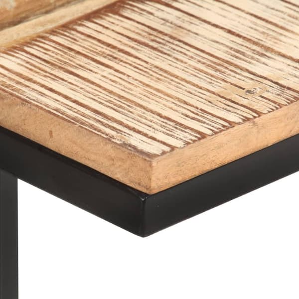 vidaXL Sidebord 2 stk 31,5x24,5x64,5 cm gjenvunnet heltre