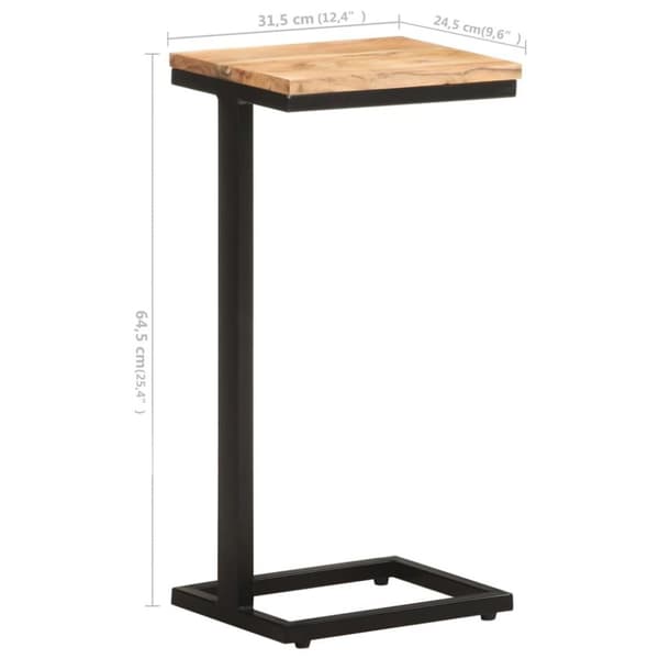 vidaXL Sivupöydät 2 kpl 31,5x24,5x64,5 cm täysi akaasiapuu