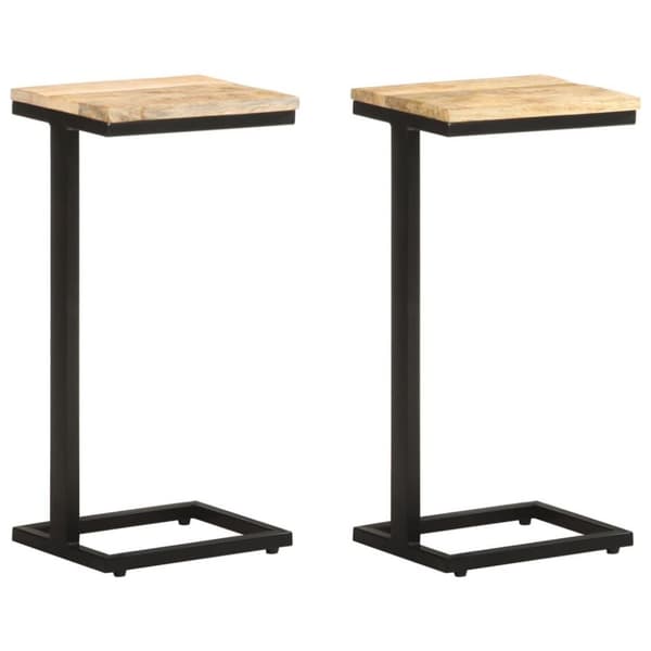 vidaXL sideborde 2 stk. 31,5x24,5x64,5 cm ru mangotræ