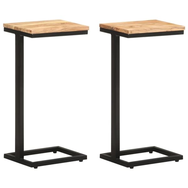 vidaXL Sidebord 2 stk 31,5x24,5x64,5 cm heltre akasie