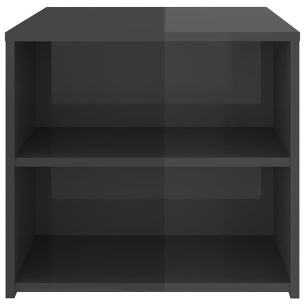 vidaXL sidebord 50x50x45 cm spånplade grå højglans