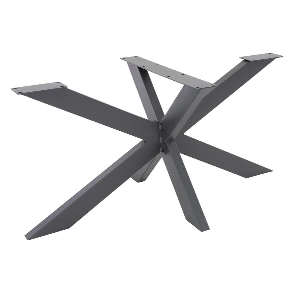ML Design bordsram spindel 78x71x150cm, antracit, kryssning kors x-design bord fötter möbler fötter, tunga bord kor stål, metall bordben, DIY matbord