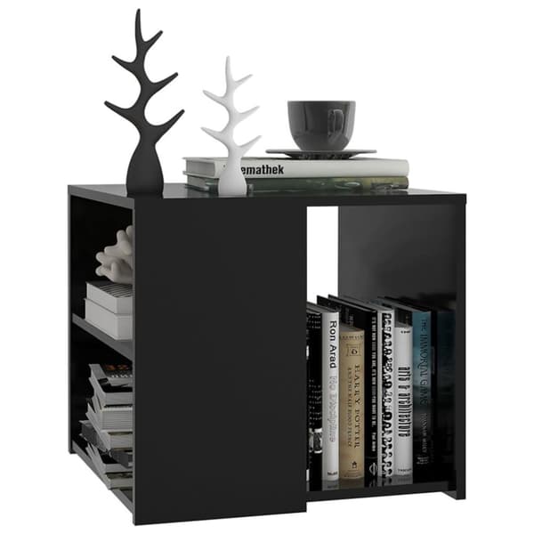 vidaXL sidebord 50x50x45 cm spånplade sort