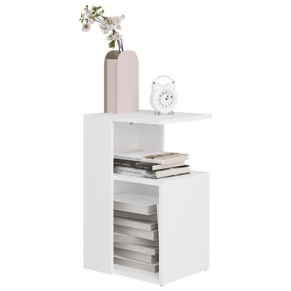 vidaXL sidebord 36x30x56 cm spånplade hvid