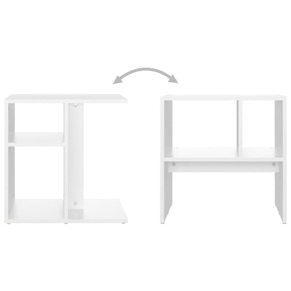 vidaXL sidebord 50x30x50 cm spånplade hvid