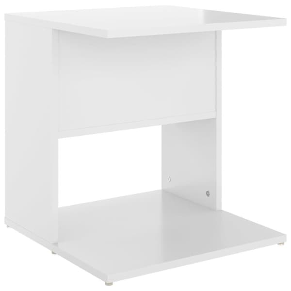 vidaXL sidebord 45x45x48 cm spånplade hvid højglans