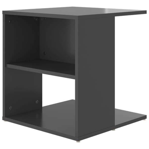 vidaXL sidebord 45x45x48 cm spånplade grå højglans