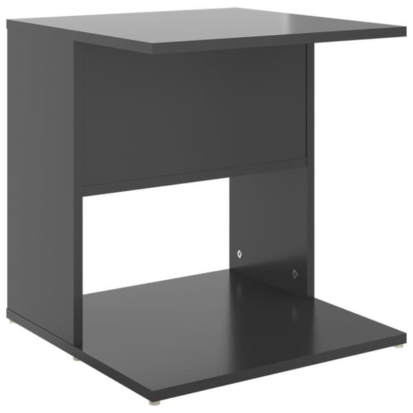 vidaXL sidebord 45x45x48 cm spånplade grå højglans