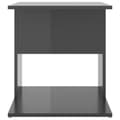 Miniatyrbilde 4 av 9: vidaXL Sidebord høyglans grå 45x45x48 cm sponplate