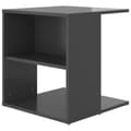 Miniatyrbilde 6 av 9: vidaXL Sidebord høyglans grå 45x45x48 cm sponplate