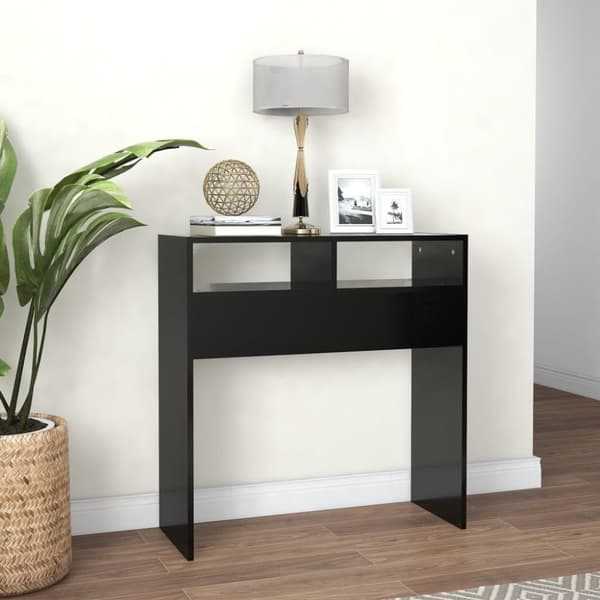 vidaXL Konsolipöytä musta 78x30x80 cm lastulevy
