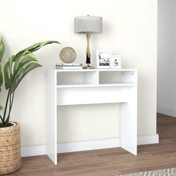 vidaXL konsolbord 78x30x80 cm spånplade hvid