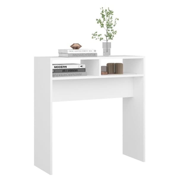 vidaXL konsolbord 78x30x80 cm spånplade hvid