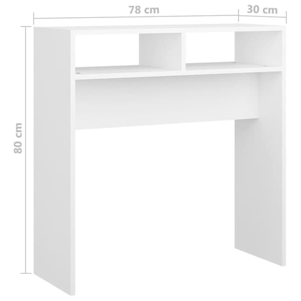 vidaXL konsolbord 78x30x80 cm spånplade hvid