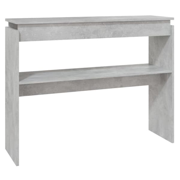 vidaXL Konsollbord betonggrå 102x30x80 cm sponplate