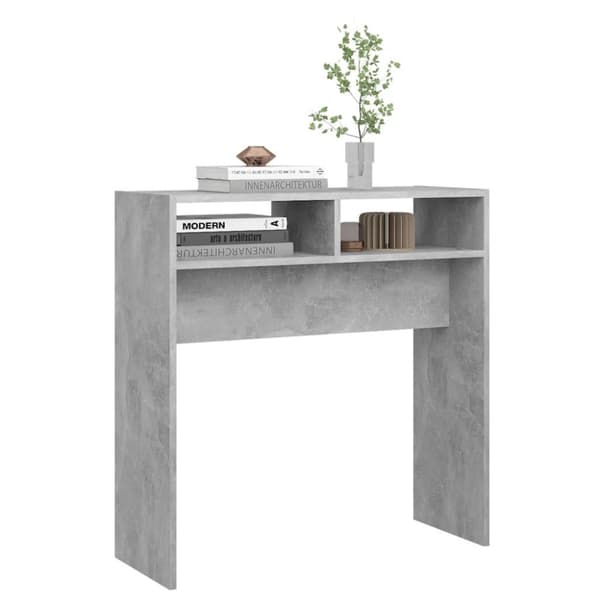 vidaXL Konsollbord betonggrå 78x30x80 cm sponplate