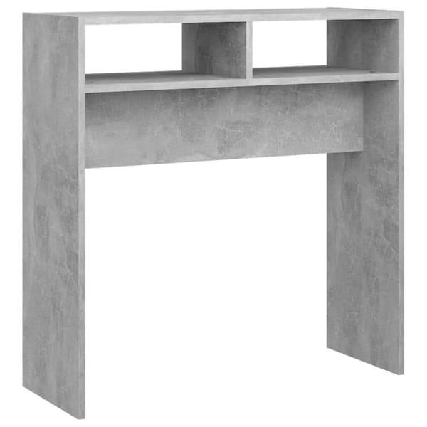 vidaXL Konsollbord betonggrå 78x30x80 cm sponplate