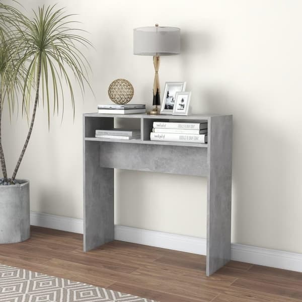 vidaXL konsolbord 78x30x80 cm spånplade betongrå