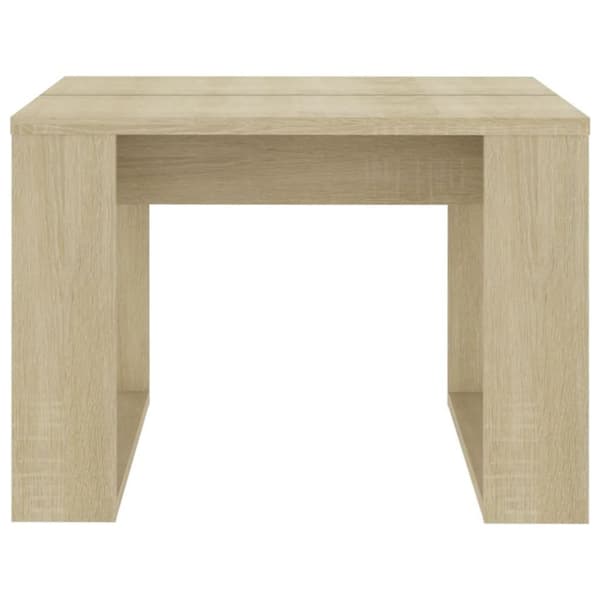 vidaXL sidebord 50x50x35 cm spånplade sonoma-eg