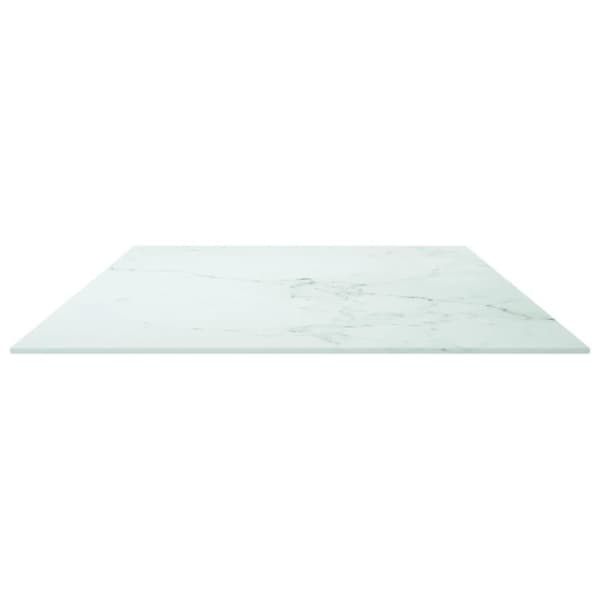 vidaXL Pöytälevy valkoinen 120x65 cm 8 mm karkaistu lasi marmorikuvio