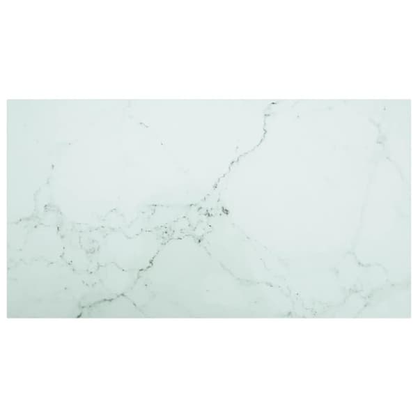 vidaXL Pöytälevy valkoinen 120x65 cm 8 mm karkaistu lasi marmorikuvio