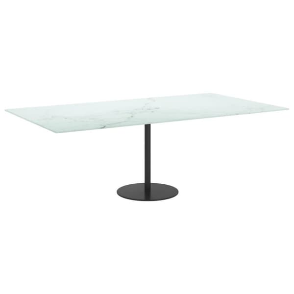 vidaXL Pöytälevy valkoinen 120x65 cm 8 mm karkaistu lasi marmorikuvio