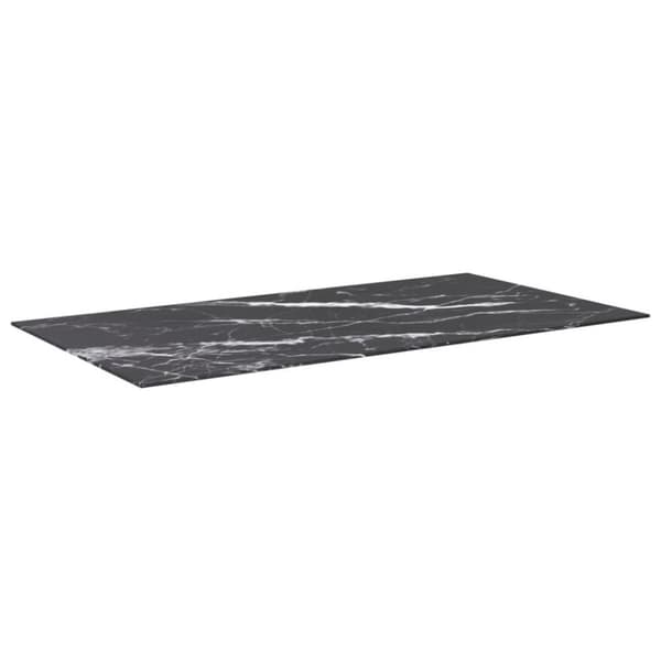 vidaXL Pöytälevy musta 120x65 cm 8 mm karkaistu lasi marmorikuvio