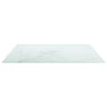 Pikkukuva 4 / 6: vidaXL Pöytälevy valkoinen 70x70 cm 6 mm karkaistu lasi marmorikuvio
