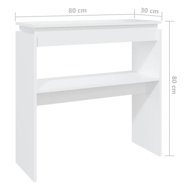 vidaXL konsolbord 80x30x80 cm spånplade hvid