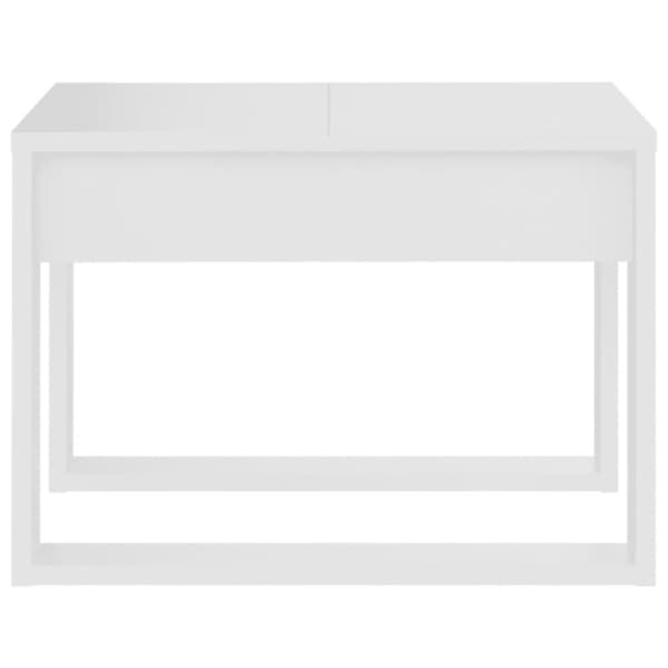 vidaXL Sidebord hvit 50x50x35 cm sponplate