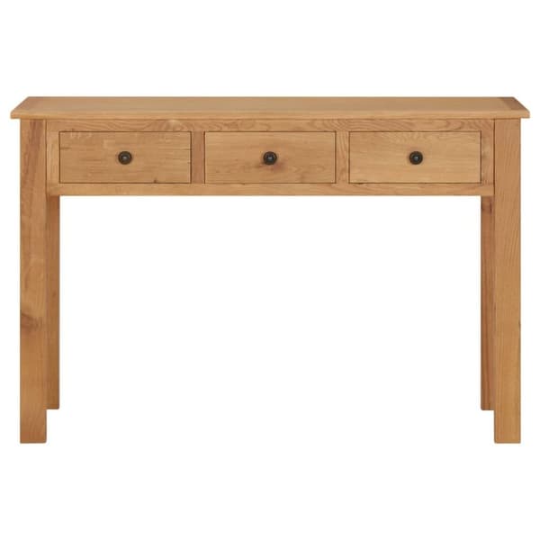 vidaXL Pukeutumispöytä 110x40x75 cm täysi tammi
