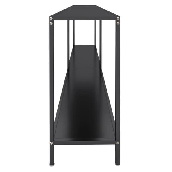 vidaXL Konsolipöytä musta 200x35x75,5 cm karkaistu lasi