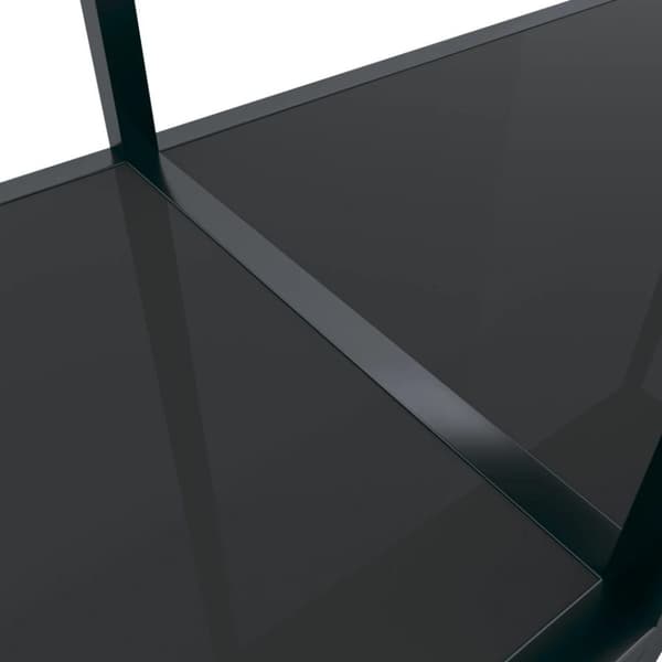 vidaXL Konsolipöytä musta 200x35x75,5 cm karkaistu lasi