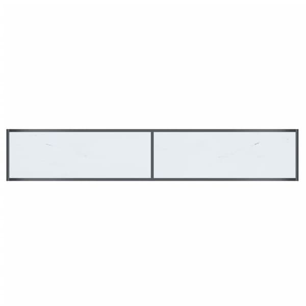 vidaXL Konsollbord hvit 200x35x75,5 cm herdet glass