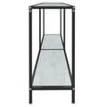Miniatyrbilde 4 av 10: vidaXL Konsollbord hvit 140x35x75,5 cm herdet glass