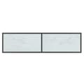 Miniatyrbilde 5 av 10: vidaXL Konsollbord hvit 140x35x75,5 cm herdet glass