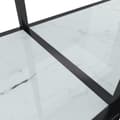 Miniatyrbilde 6 av 10: vidaXL Konsollbord hvit 140x35x75,5 cm herdet glass