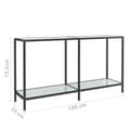 Miniatyrbilde 8 av 10: vidaXL Konsollbord hvit 140x35x75,5 cm herdet glass