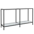 Miniatyrbilde 1 av 10: vidaXL Konsollbord hvit 140x35x75,5 cm herdet glass