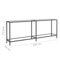 Miniatyrbild 7 av 10: vidaXL Konsolbord transparent 200x35x75,5 cm härdat glas