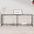 Miniatyrbild 9 av 10: vidaXL Konsolbord transparent 200x35x75,5 cm härdat glas