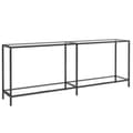 Miniatyrbild 1 av 10: vidaXL Konsolbord transparent 200x35x75,5 cm härdat glas
