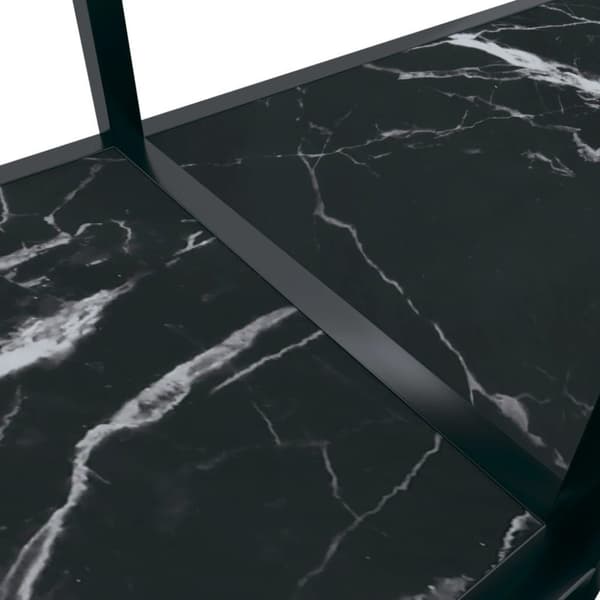 vidaXL Konsolbord svart 140x35x75,5 cm härdat glas