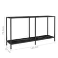 Miniatyrbild 8 av 10: vidaXL Konsolbord svart 140x35x75,5 cm härdat glas