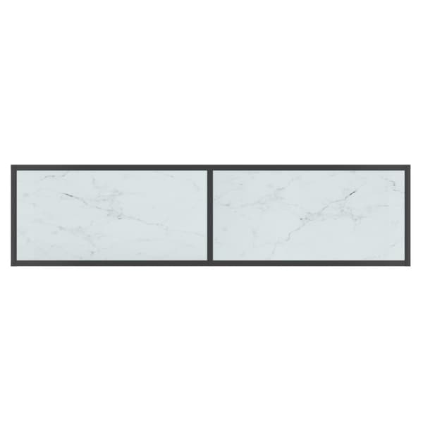 vidaXL konsolbord 140x35x75,5 cm hærdet glas hvid