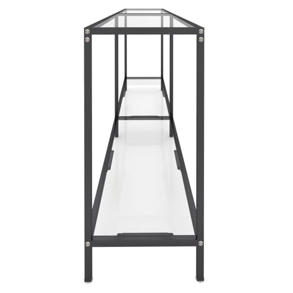 vidaXL konsolbord 200x35x75,5 cm hærdet glas transparent
